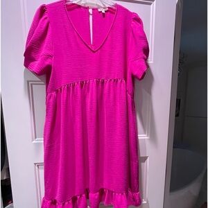Jodifl hot pink dress/excellent used condition/ size small